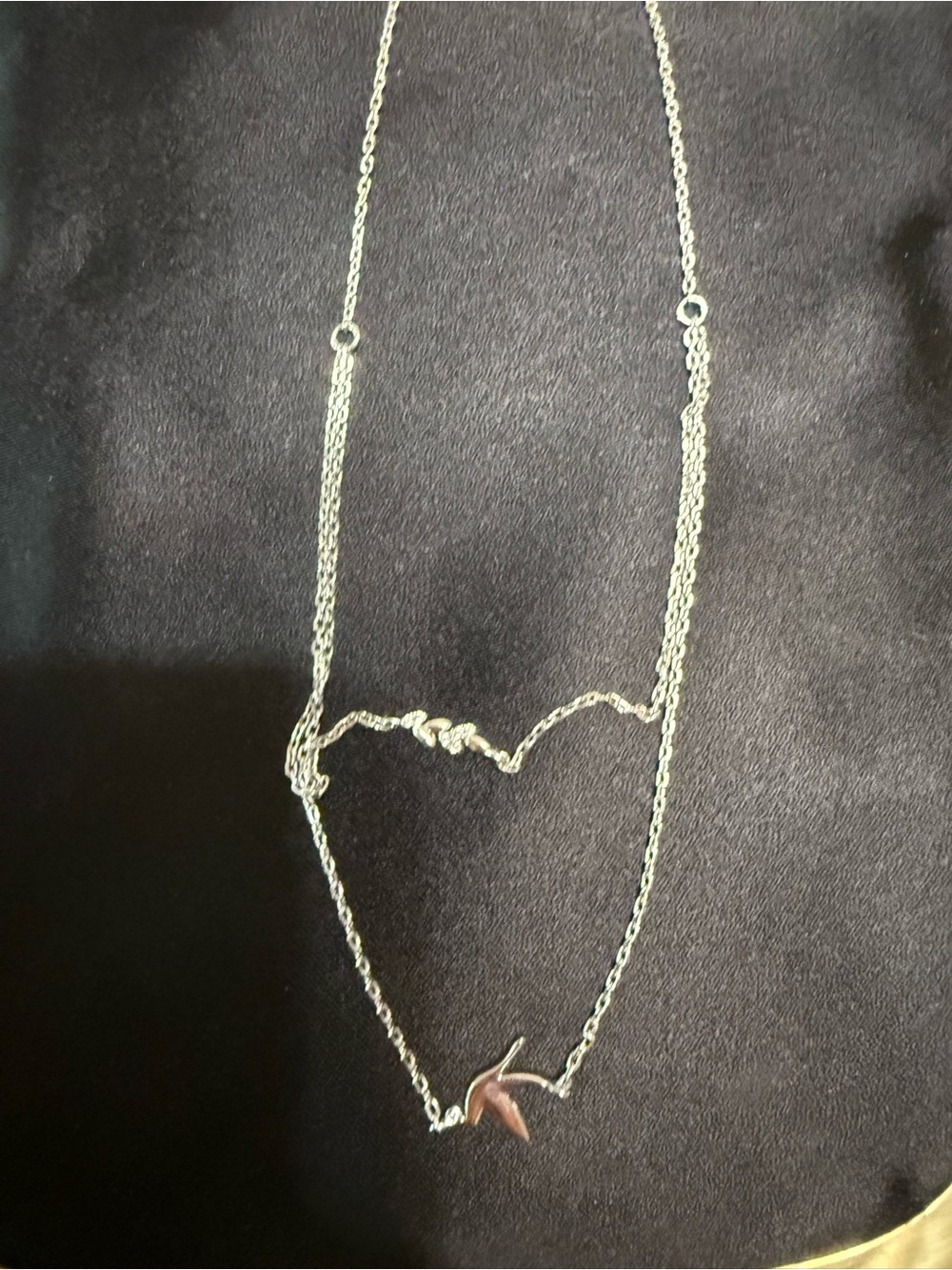 Delicate Two-Tone Leaf Pendant Necklace - Silver and Rose